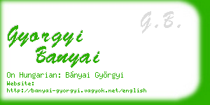 gyorgyi banyai business card