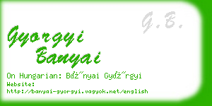 gyorgyi banyai business card